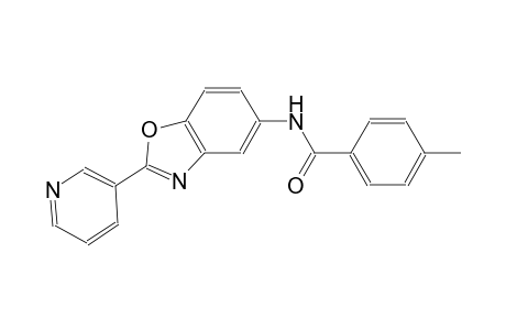 4-methyl-N-[2-(3-pyridinyl)-1,3-benzoxazol-5-yl]benzamide
