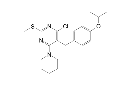 4-chloro-5-(4-isopropoxybenzyl)-2-(methylsulfanyl)-6-(1-piperidinyl)pyrimidine