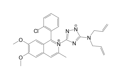 diallyl-[5-[1-(2-chlorophenyl)-6,7-dimethoxy-3-methyl-isoquinolin-2-ium-2-yl]-1,2-diaza-4-azanidacyclopenta-2,5-dien-3-yl]amine