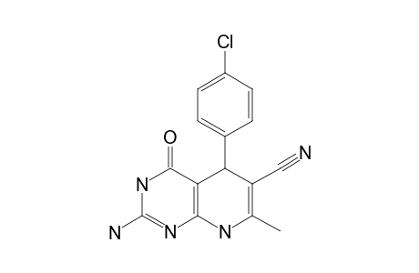 2-AMINO-5-(4-CHLOROPHENYL)-6-CYANO-7-METHYL-5,8-DIHYDROPYRIDO-[2,3-D]-PYRIMIDIN-4(3H)-ONE