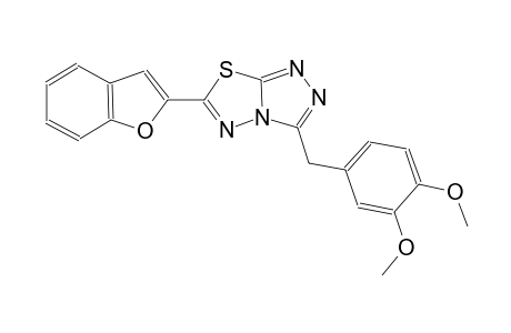 [1,2,4]triazolo[3,4-b][1,3,4]thiadiazole, 6-(2-benzofuranyl)-3-[(3,4-dimethoxyphenyl)methyl]-