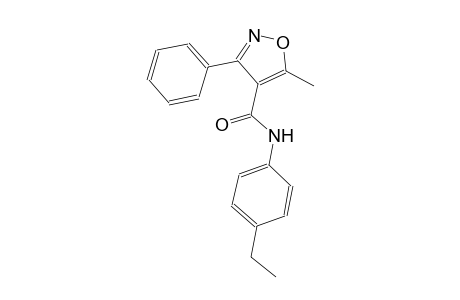 N-(4-ethylphenyl)-5-methyl-3-phenyl-4-isoxazolecarboxamide