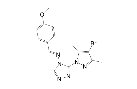 3-(4-bromo-3,5-dimethyl-1H-pyrazol-1-yl)-N-[(E)-(4-methoxyphenyl)methylidene]-4H-1,2,4-triazol-4-amine