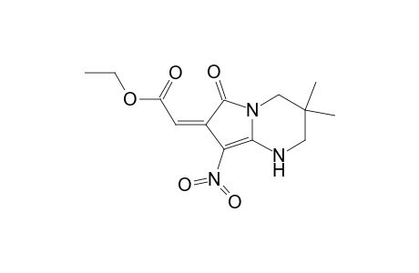 Ethyl 2-[3,3-dimethyl-8-nitro-6-oxo-1,2,3,4-tetrahydropyrrolo[1,2-a]pyrimidin-7(6H)-yliden]acetate