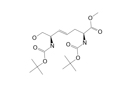 (2S,6R)-2,6-BIS-[(TERT.-BUTOXY)-CARBONYLAMINO]-7-HYDROXYHEPT-4-ENOIC-ACID-METHYLESTER