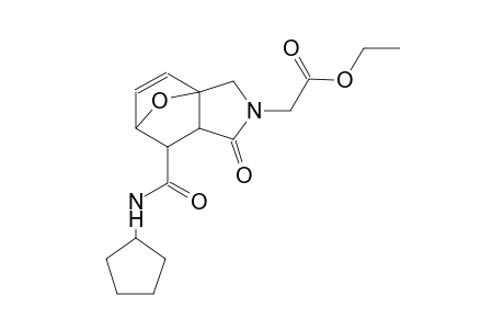 ethyl 2-[6-(cyclopentylcarbamoyl)-4-oxo-10-oxa-3-azatricyclo[5.2.1.0¹,⁵]dec-8-en-3-yl]acetate
