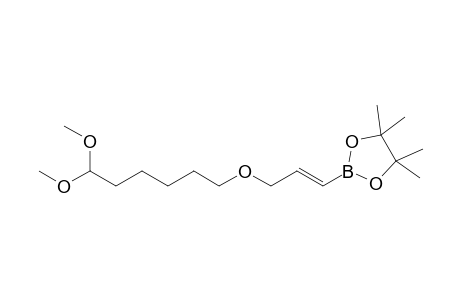 2-{(E)-3-[6,6-(Dimethoxy)hexyloxy]propen-1-yl}-4,4,5,5-tetramethyl-1,3,2-dioxaborolane