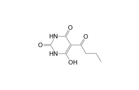 2,4(1H,3H)-pyrimidinedione, 6-hydroxy-5-(1-oxobutyl)-