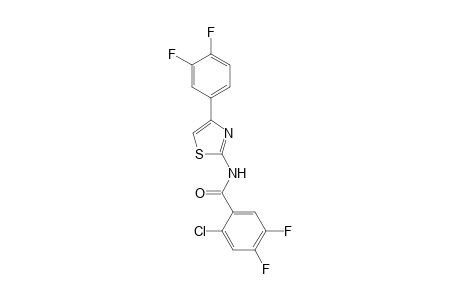 2-Chloro-N-[4-(3,4-difluorophenyl)-1,3-thiazol-2-yl]-4,5-difluorobenzamide