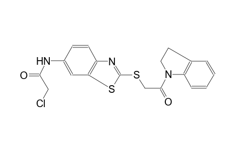 acetamide, 2-chloro-N-[2-[[2-(2,3-dihydro-1H-indol-1-yl)-2-oxoethyl]thio]-6-benzothiazolyl]-