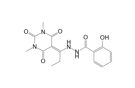 N'-[1-(1,3-dimethyl-2,4,6-trioxotetrahydro-5(2H)-pyrimidinylidene)propyl]-2-hydroxybenzohydrazide