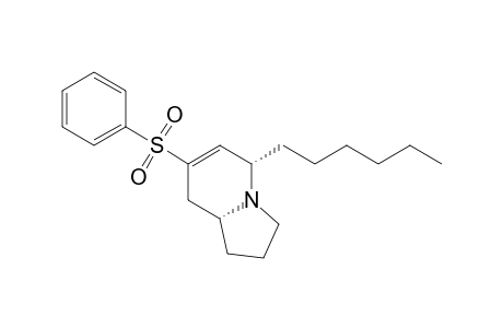 (+)-(5S,8aR)-5-hexyl-7-(phenylsulfonyl)-1,2,3,5,8,8a-hexahydroindolizine