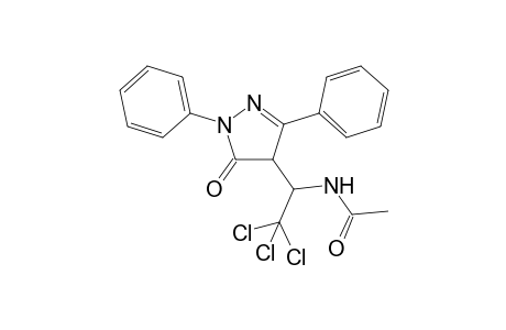 1,3-Diphenyl-4-[1-(N-acetylamido)-2-trichloroethyl]-2-pyrazoline-5-one