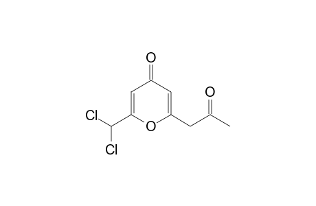 2-Dichloromethyl-6-(2-oxopropyl)-pyran-4-one