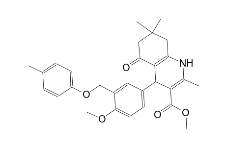 methyl 4-{4-methoxy-3-[(4-methylphenoxy)methyl]phenyl}-2,7,7-trimethyl-5-oxo-1,4,5,6,7,8-hexahydro-3-quinolinecarboxylate