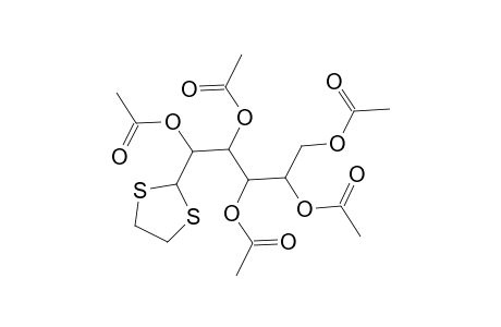 D-Glucose, cyclic 1,2-ethanediyl mercaptal, pentaacetate