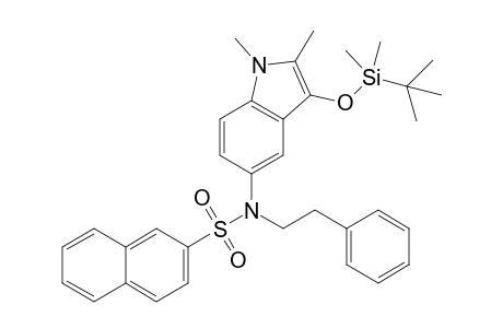 N-(2-Phenylethyl)-N-[3-(tert-butyldimethylsilyloxy)-1,2-dimethyl-1H-indol-5-yl]naphthalene-2-sulfonamide