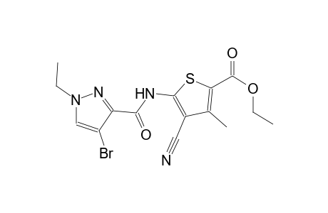 ethyl 5-{[(4-bromo-1-ethyl-1H-pyrazol-3-yl)carbonyl]amino}-4-cyano-3-methyl-2-thiophenecarboxylate