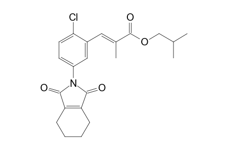 2-Propenoic acid, 3-[2-chloro-5-(1,3,4,5,6,7-hexahydro-1,3-dioxo-2H-isoindol-2-yl)phenyl]-2-methyl-, 2-methylpropyl ester