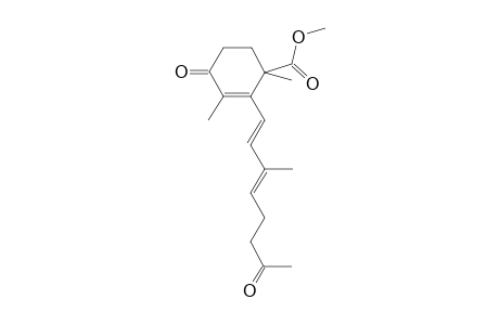 2-Cyclohexene-1-carboxylic acid, 1,3-dimethyl-2-(3-methyl-7-oxo-1,3-octadienyl)-4-oxo-, methyl ester, (+)-