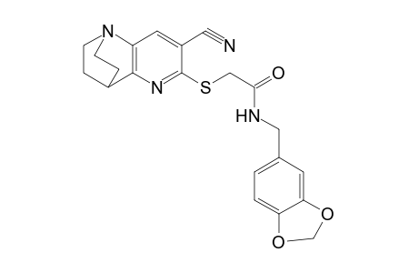 Acetamide, N-(1,3-benzodioxol-5-ylmethyl)-2-[[4-cyano-1,6-diazatricyclo[6.2.2.0(2,7)]dodeca-2(7),3,5-trien-5-yl]thio]-