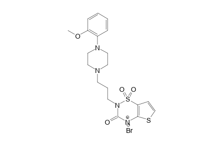 2-[3-[1-[4-(2-METHOXYPHENYL)-PIPERAZINYL]]-PROPYL]-2H-THIENO-[2,3-E]-[1,2,4]-THIADIAZIN-3(4H)-ONE-1,1-DIOXIDE-MONO-HYDROBROMIDE