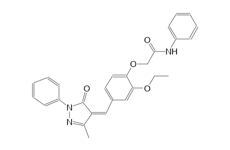 2-{2-ethoxy-4-[(Z)-(3-methyl-5-oxo-1-phenyl-1,5-dihydro-4H-pyrazol-4-ylidene)methyl]phenoxy}-N-phenylacetamide