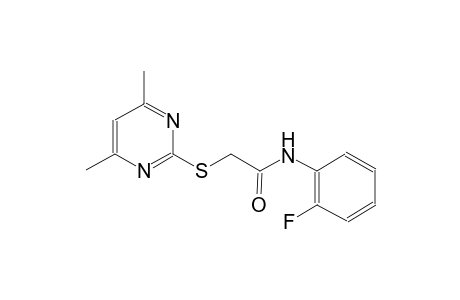 2-[(4,6-dimethyl-2-pyrimidinyl)sulfanyl]-N-(2-fluorophenyl)acetamide