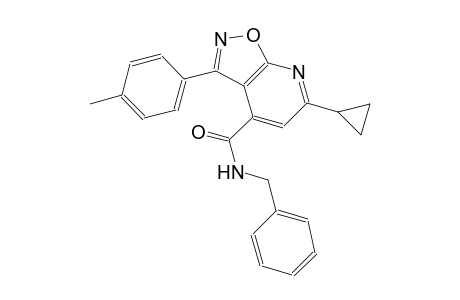 isoxazolo[5,4-b]pyridine-4-carboxamide, 6-cyclopropyl-3-(4-methylphenyl)-N-(phenylmethyl)-