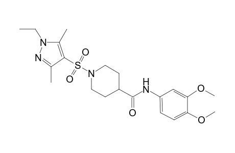 4-Piperidinecarboxamide, N-(3,4-dimethoxyphenyl)-1-[(1-ethyl-3,5-dimethyl-1H-pyrazol-4-yl)sulfonyl]-