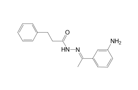 N'-[1-(3-aminophenyl)ethylidene]-3-phenylpropanohydrazide