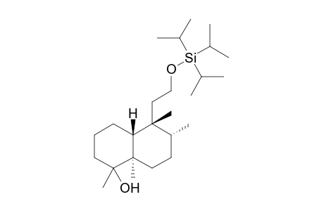 (4aR,5R,6R,8aR)-Decahydro-1-hydroxy-1,5,6,8a-tetramethyl-5-(2'-triisopropylsiloxyethyl)naphthyalene isomer