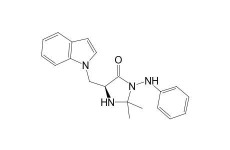 (S)-2,2-Dimethyl-3-(phenylamino)-5-(indolylmethyl)imidazolidin-4-one