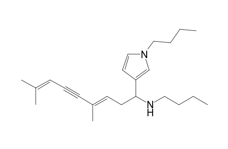 N-Butyl-[(3E)-4,8-dimethyl-1-(1'-butylpyrrol-3'-yl)nona-3,7-dien-5-yn-1-yl]amine