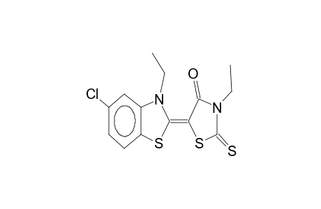 2-(2-thioxo-3-ethyl-4-oxo-1,3-thiazolidin-5-ylidene)-3-ethyl-5-chloro-2,3-dihydrobenzo[1,3]thiazole