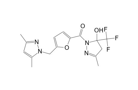 1-{5-[(3,5-dimethyl-1H-pyrazol-1-yl)methyl]-2-furoyl}-3-methyl-5-(trifluoromethyl)-4,5-dihydro-1H-pyrazol-5-ol