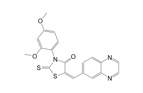 4-thiazolidinone, 3-(2,4-dimethoxyphenyl)-5-(6-quinoxalinylmethylene)-2-thioxo-, (5E)-