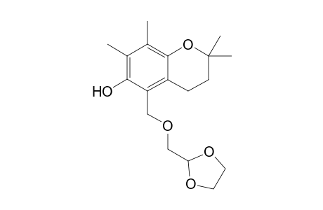 5-[1'-(1,3-Dioxolane-2-yl)-methyl-1'-oxy]-methyl-2,2',7,8-tetramethyl-chroman-6-ol