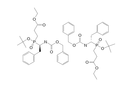 (R,R,S,S)-3-[[1'-(N-BENZYLOXYCARBONYLAMINO)-2'-PHENYLETHYL]-TERT.-BUTYLOXYPHOSPHINYL]-PROPANOIC-ACID-ETHYLESTER