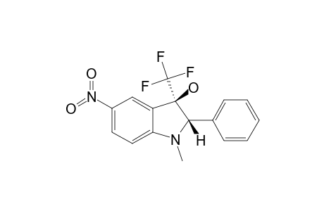 TRANS-(2S*,3R*)-1-METHYL-5-NITRO-2-PHENYL-3-(TRIFLUOROMETHYL)-2,3-DIHYDRO-1H-INDOLIN-3-OL