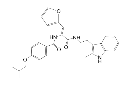 N-[(Z)-1-(2-furanyl)-3-[2-(2-methyl-1H-indol-3-yl)ethylamino]-3-oxoprop-1-en-2-yl]-4-(2-methylpropoxy)benzamide