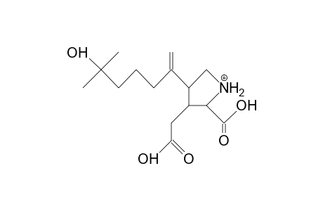 (2S,3S,4S)-2-Carboxy-4-(1-<4-hydroxy-4-methyl-pentyl>ethenyl)-3-pyrrolidiniumacetic acid, cation