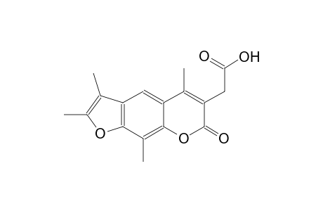 7H-furo[3,2-g][1]benzopyran-6-acetic acid, 2,3,5,9-tetramethyl-7-oxo-