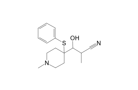 anti-(2RS,3SR)-3-Hydroxy-2-methyl-3-{4'-[1-methyl-4-(phenylthio)piperidyl]propionitrile