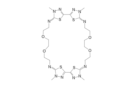 BIS-[5,5'-(3,6-DIOXA-1,8-OCTANDIYLDIAMINO)-BIS-(4-METHYL-1,3,4-THIADIAZOLO-5-YLIDENE-2-YL)]-PHANE
