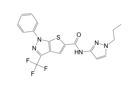1H-thieno[2,3-c]pyrazole-5-carboxamide, 1-phenyl-N-(1-propyl-1H-pyrazol-3-yl)-3-(trifluoromethyl)-
