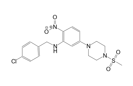 benzenemethanamine, 4-chloro-N-[5-[4-(methylsulfonyl)-1-piperazinyl]-2-nitrophenyl]-