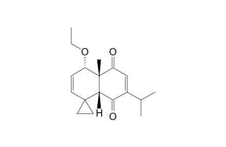 Spiro[cyclopropane-1,1'(4'H)-naphthalene]-5',8'-dione, 4'-ethoxy-4'a,8'a-dihydro-4'a-methyl-7'-(1-methylethyl)-, (4'.alpha.,4'a.beta.,8'a.beta.)-(.+-.)-