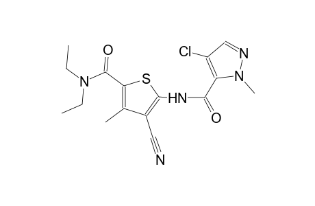 4-chloro-N-{3-cyano-5-[(diethylamino)carbonyl]-4-methyl-2-thienyl}-1-methyl-1H-pyrazole-5-carboxamide