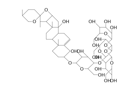 3-O.beta.-D-Glucopyranosyl-(1-2)-ubeta-D-glucopyranosyl-(1-3)E.beta.-D-glucopyranosyl-(1-4).beta.-D-galactopyranosyl-(25R)E